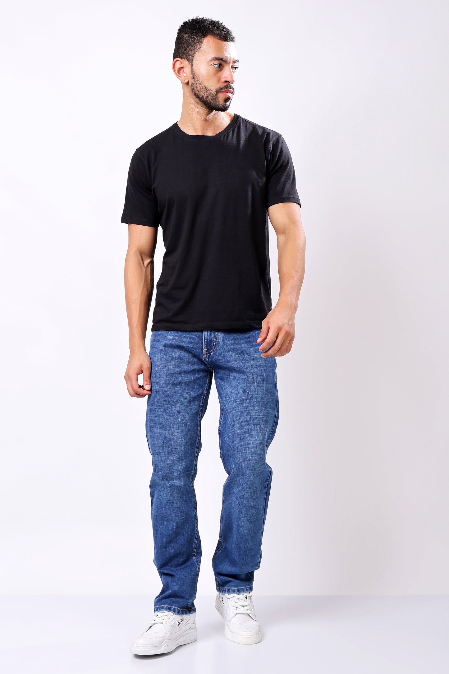 Classic Medium Wash Straight Leg Jeans