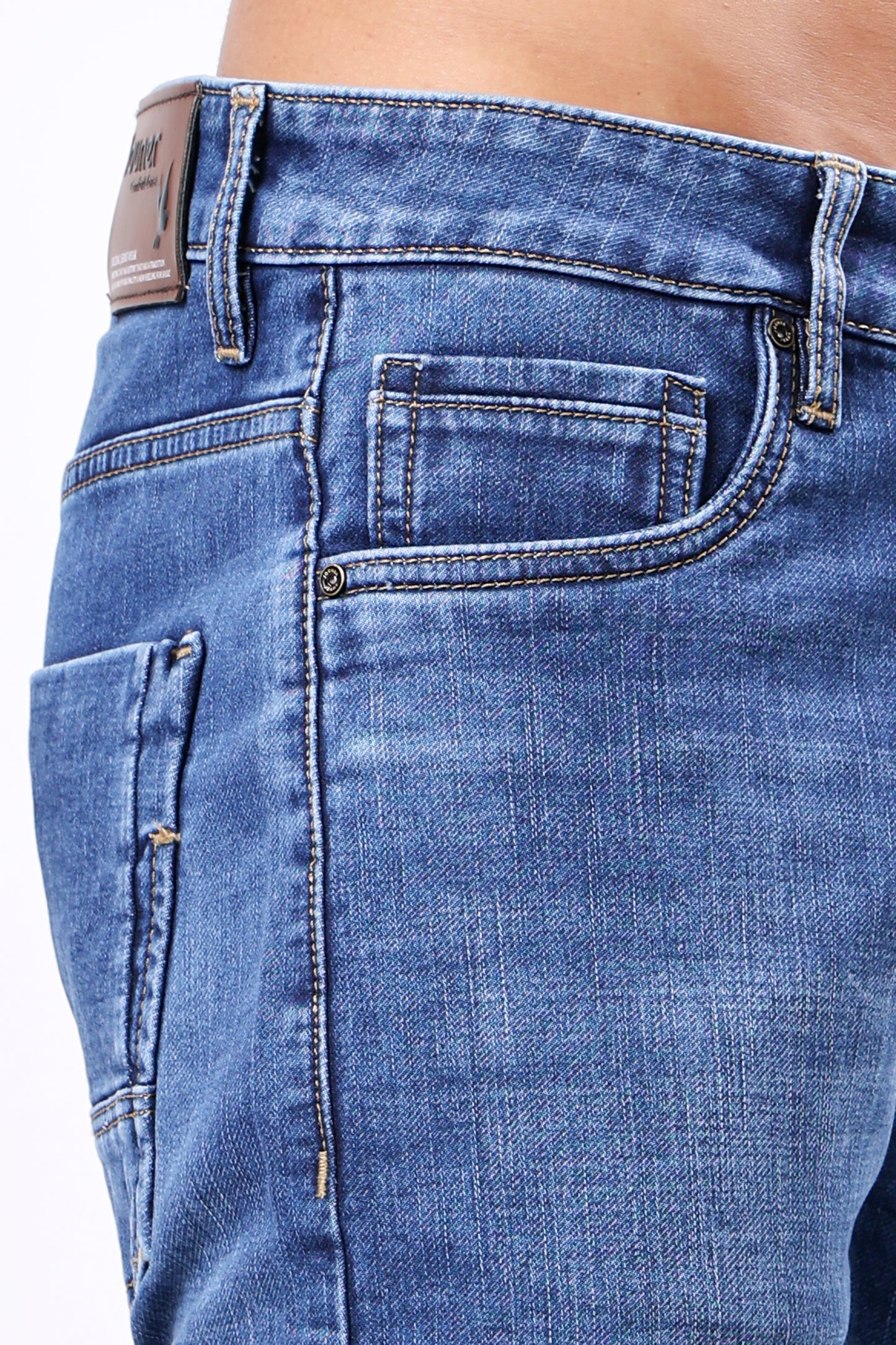 Classic Medium Wash Straight Leg Jeans