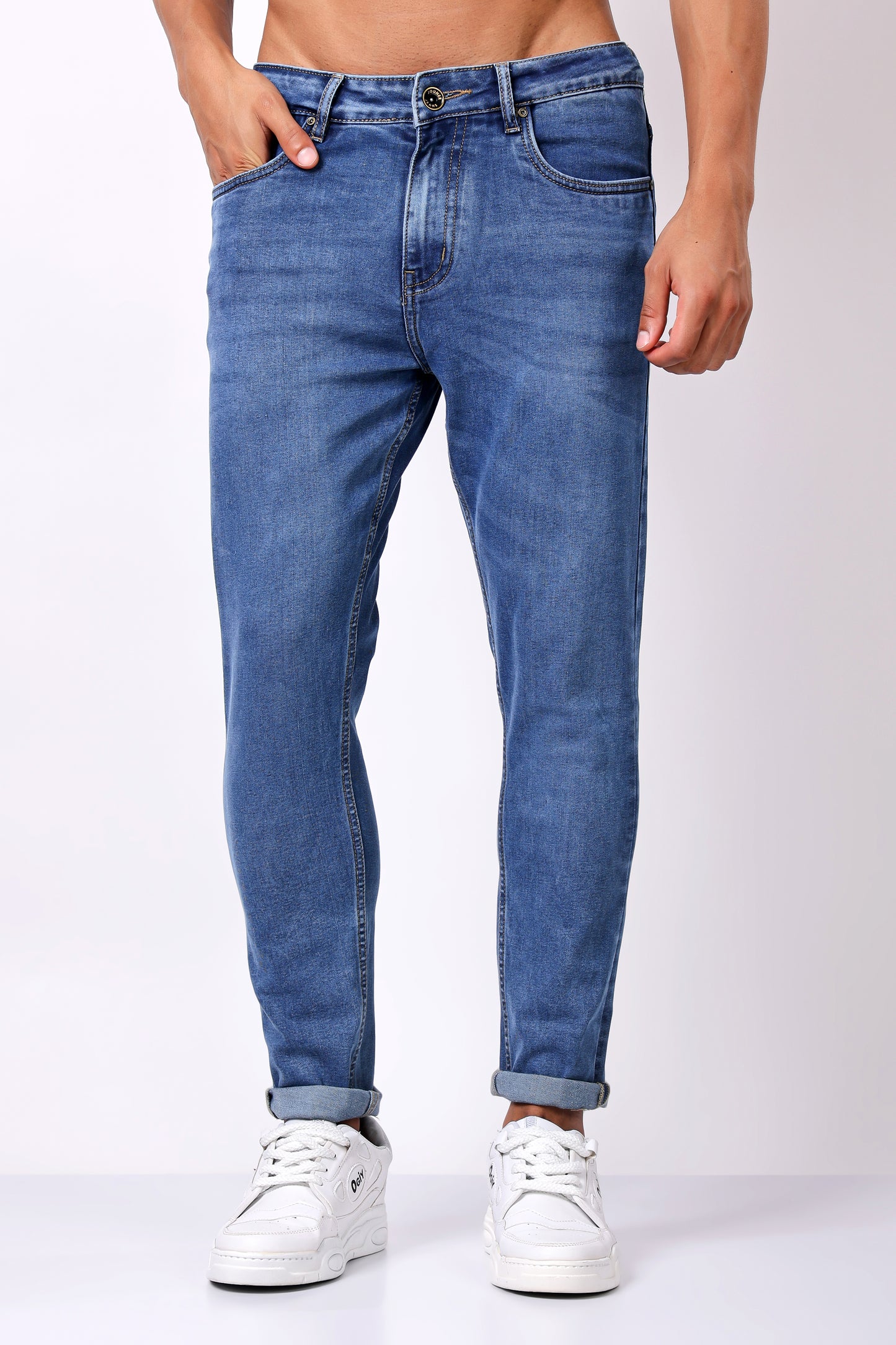 Essential Medium Wash Tapered Jeans