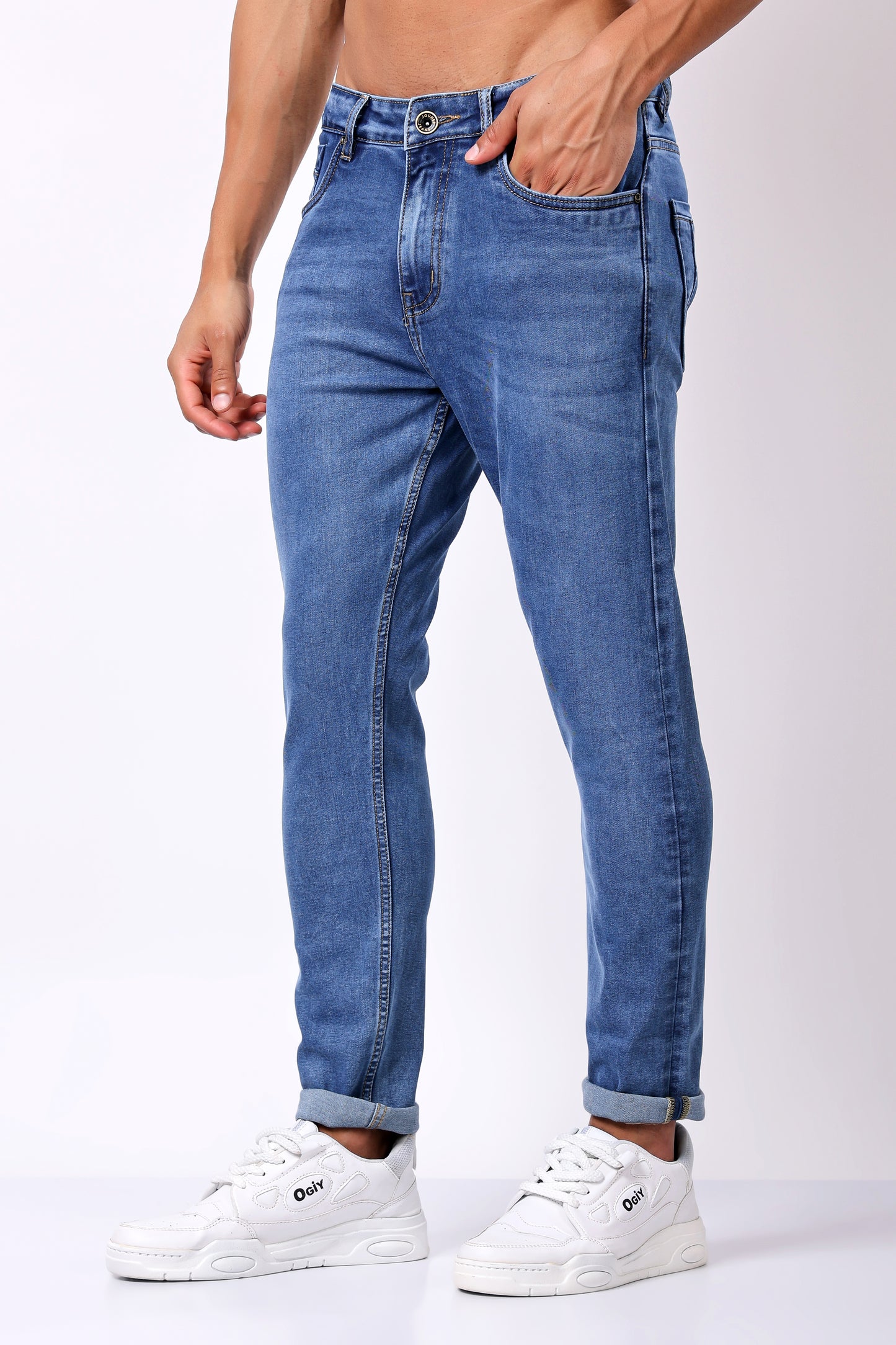 Essential Medium Wash Tapered Jeans