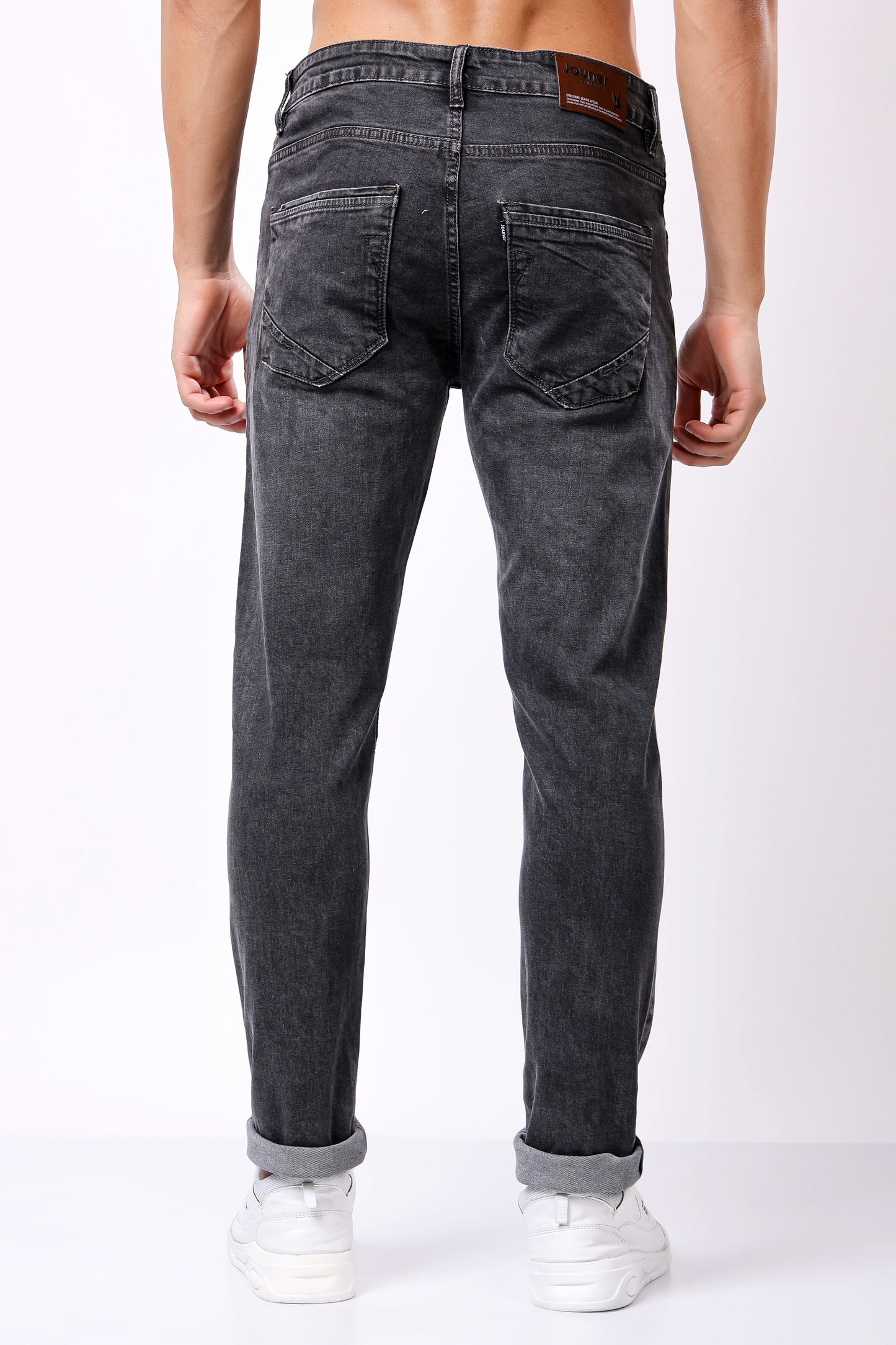 Vintage Washed Charcoal Grey Denim Jeans