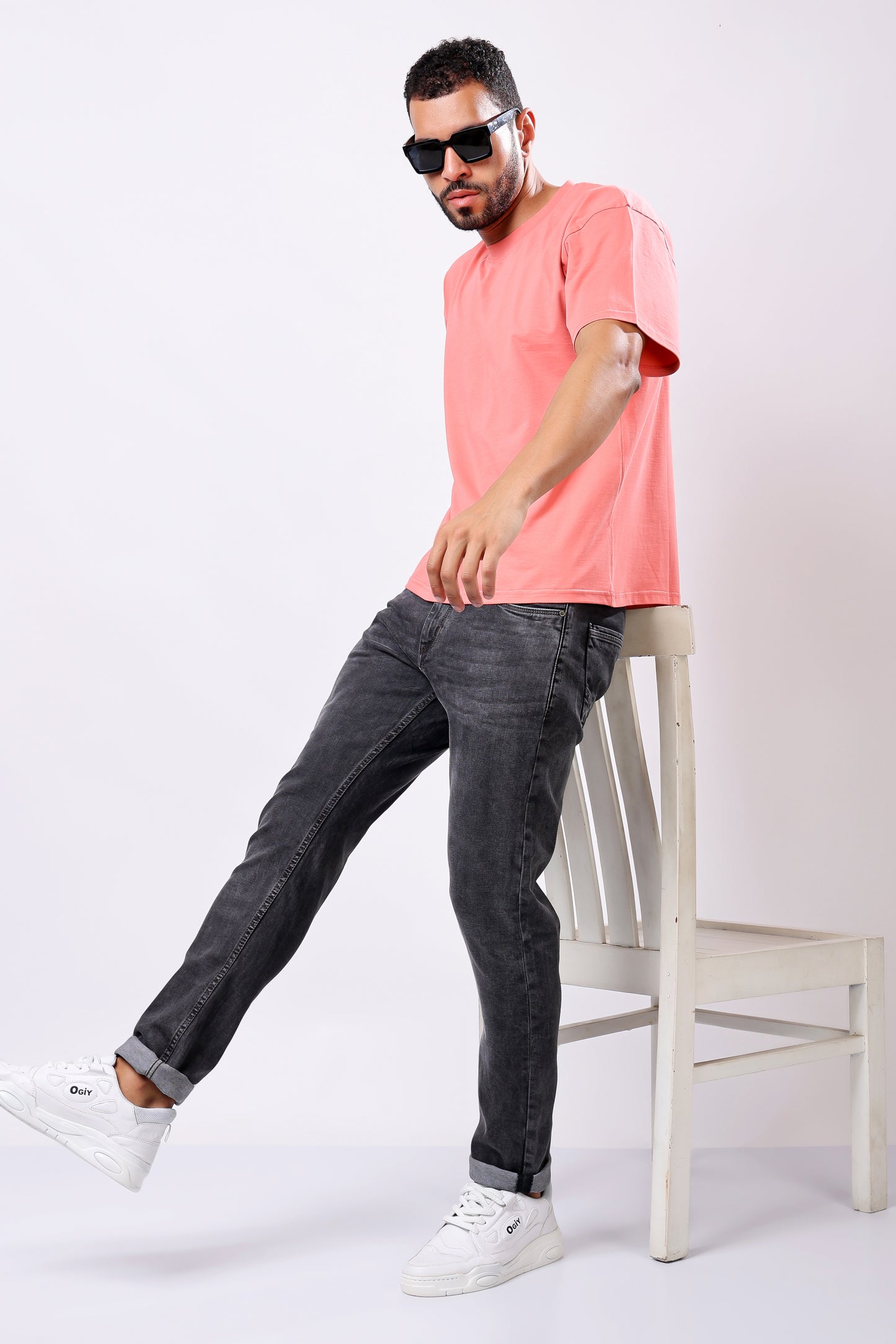 Vintage Washed Charcoal Grey Denim Jeans