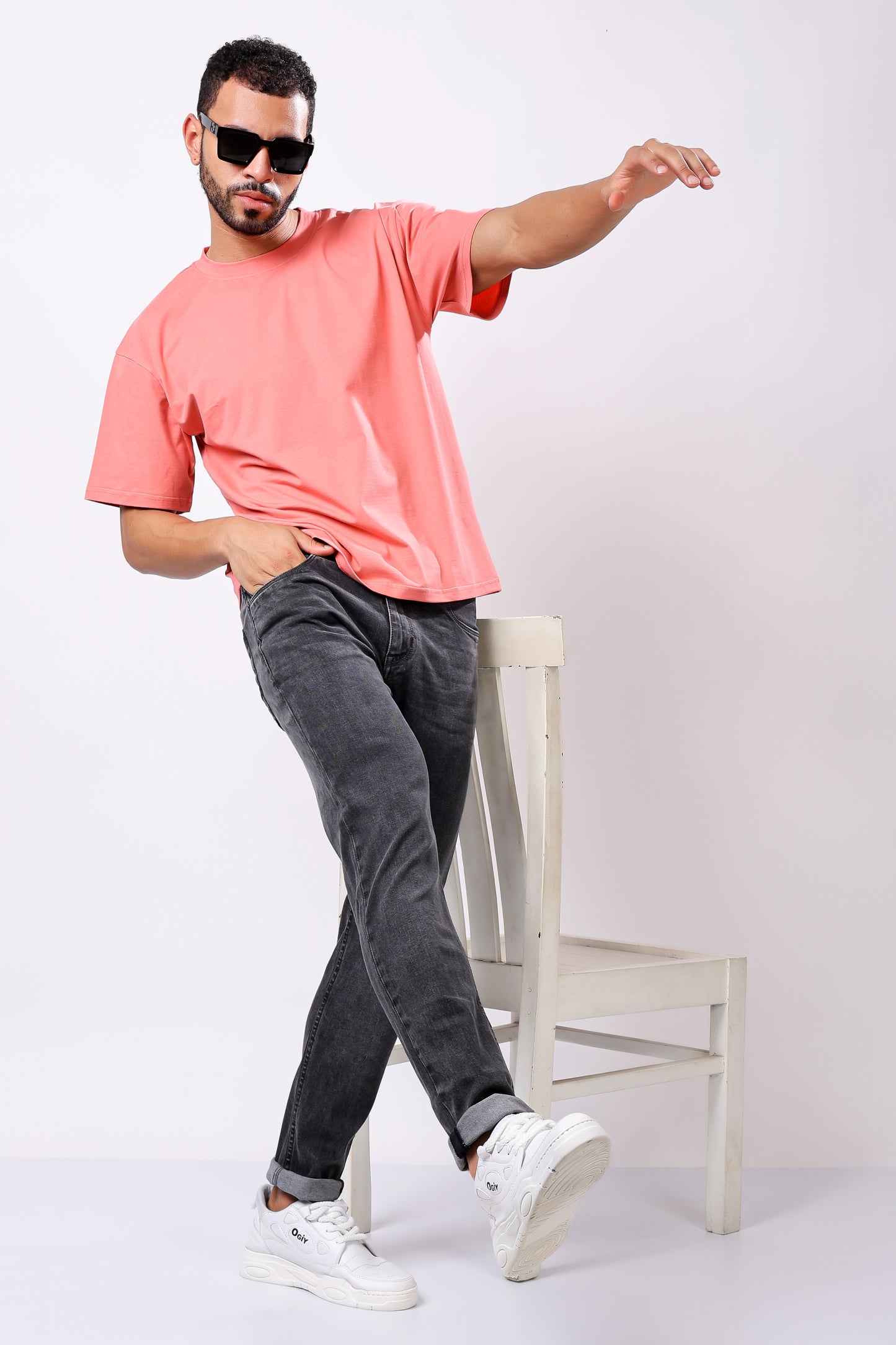 Vintage Washed Charcoal Grey Denim Jeans