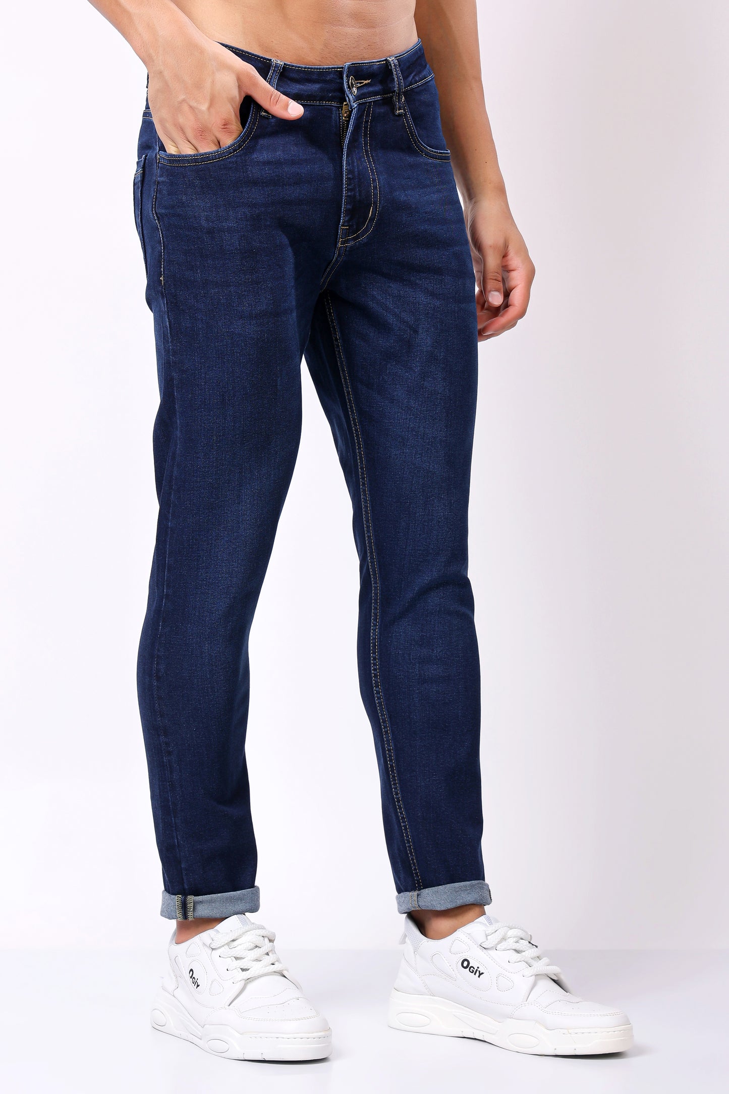 Premium Dark Indigo Slim Fit Jeans