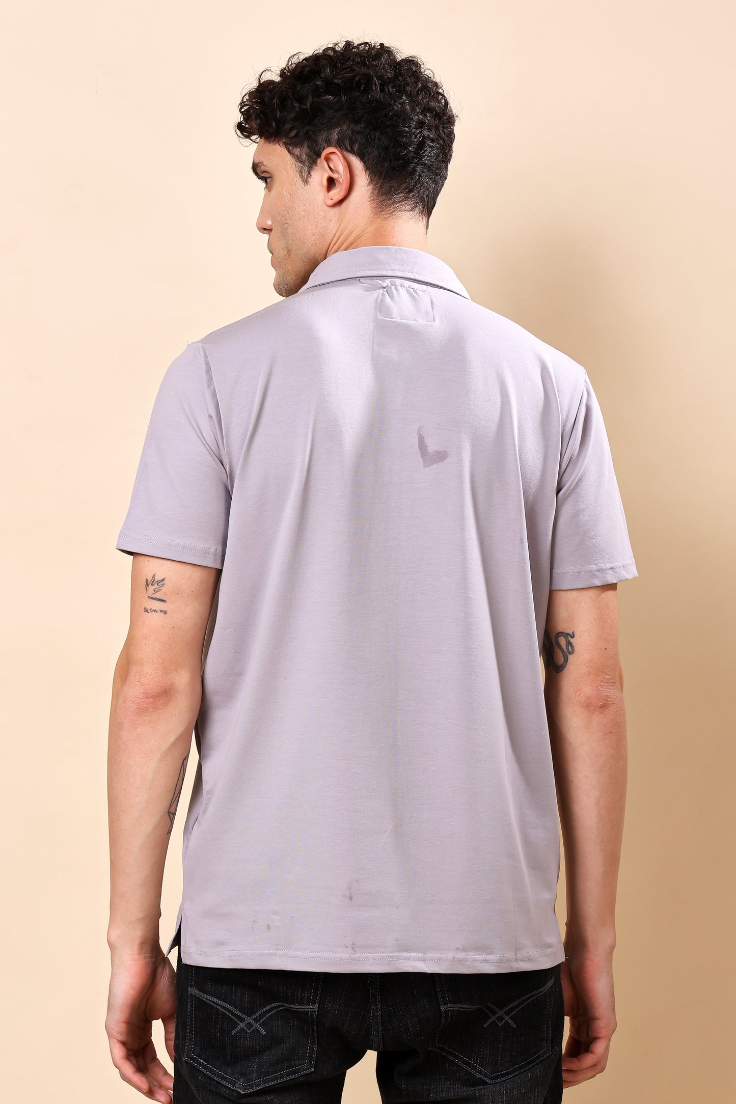 Light Lavender Grey Polo Shirt – Effortless Everyday Style