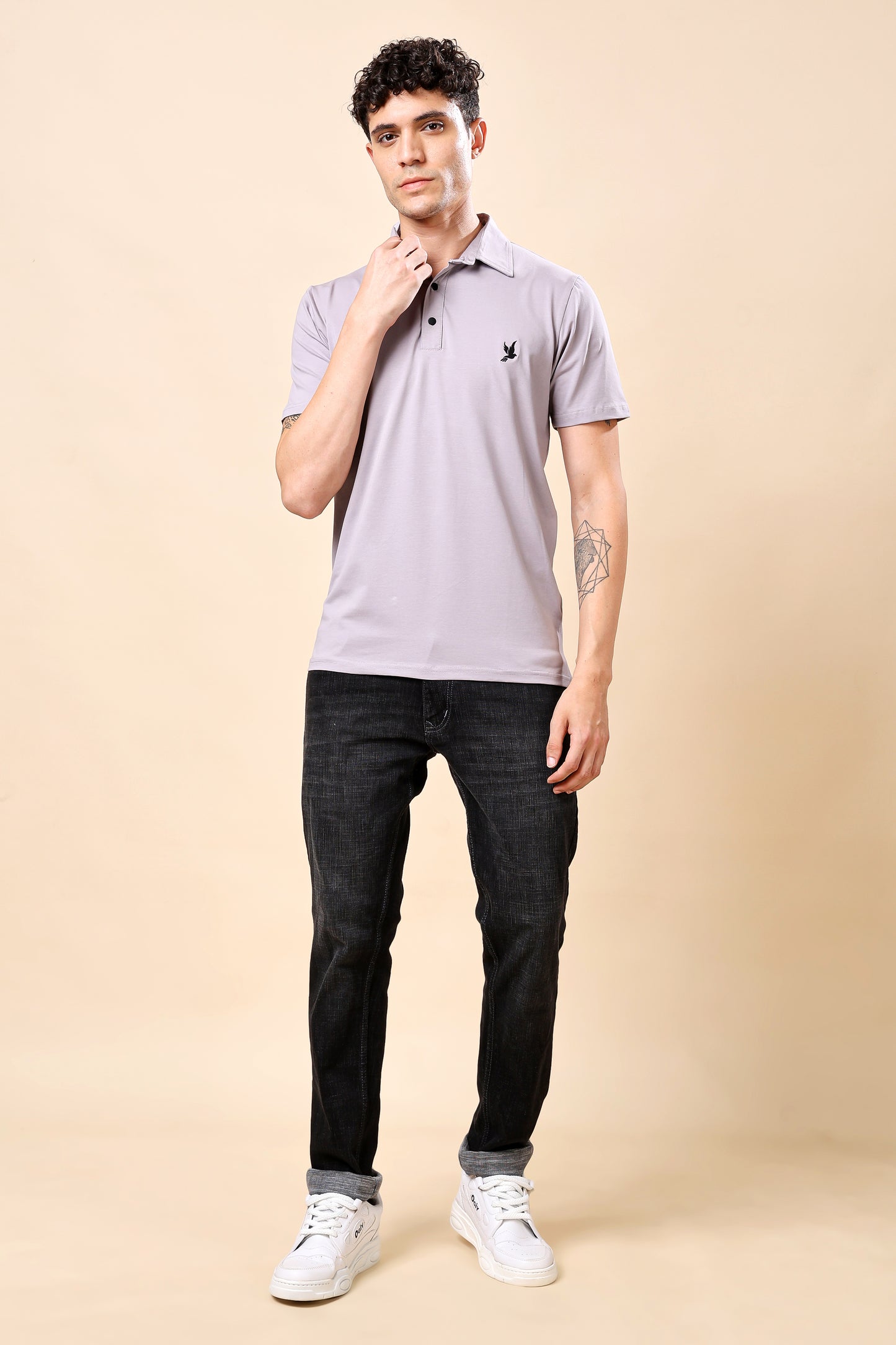 Light Lavender Grey Polo Shirt – Effortless Everyday Style