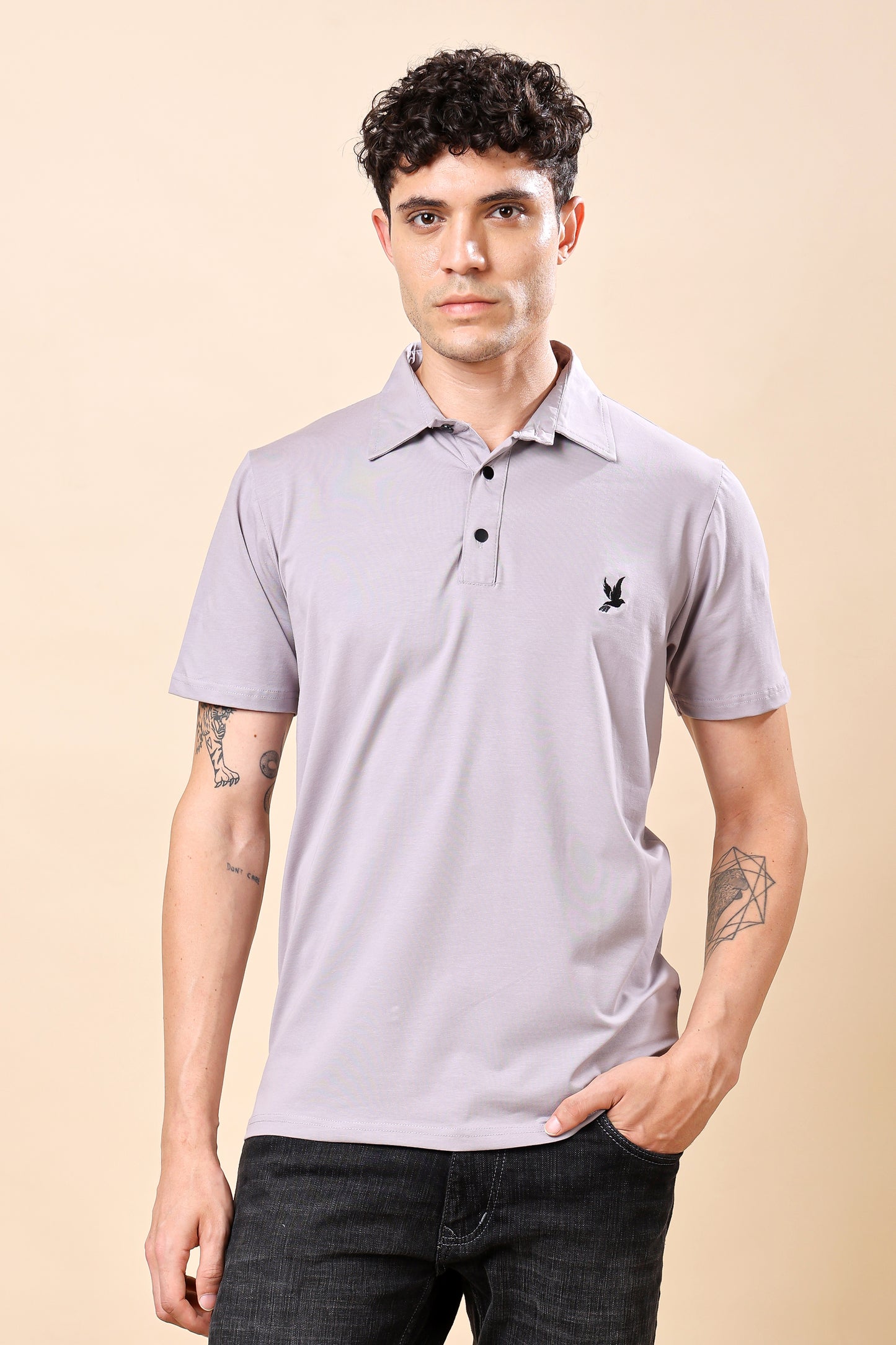 Light Lavender Grey Polo Shirt – Effortless Everyday Style