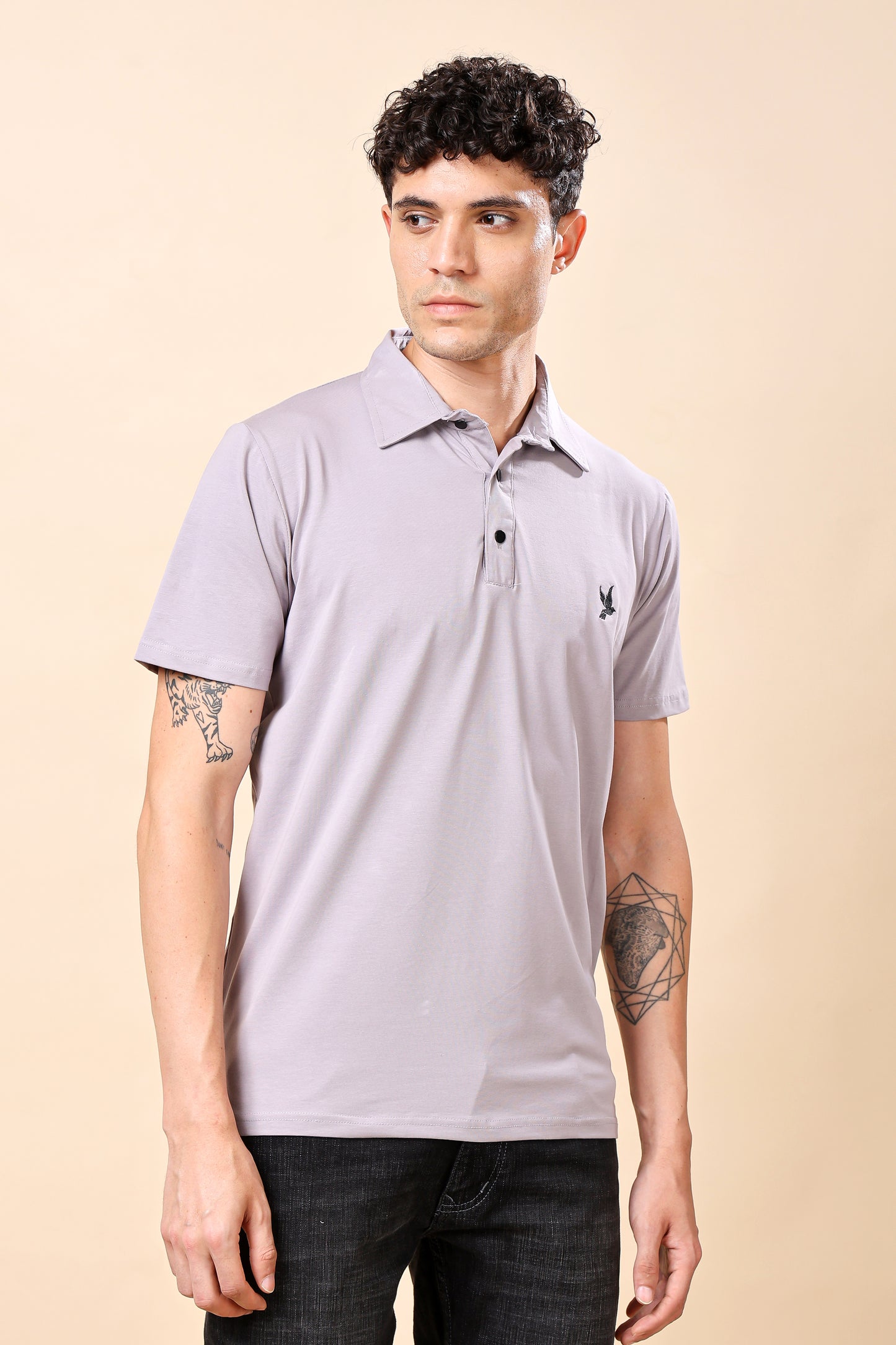 Light Lavender Grey Polo Shirt – Effortless Everyday Style