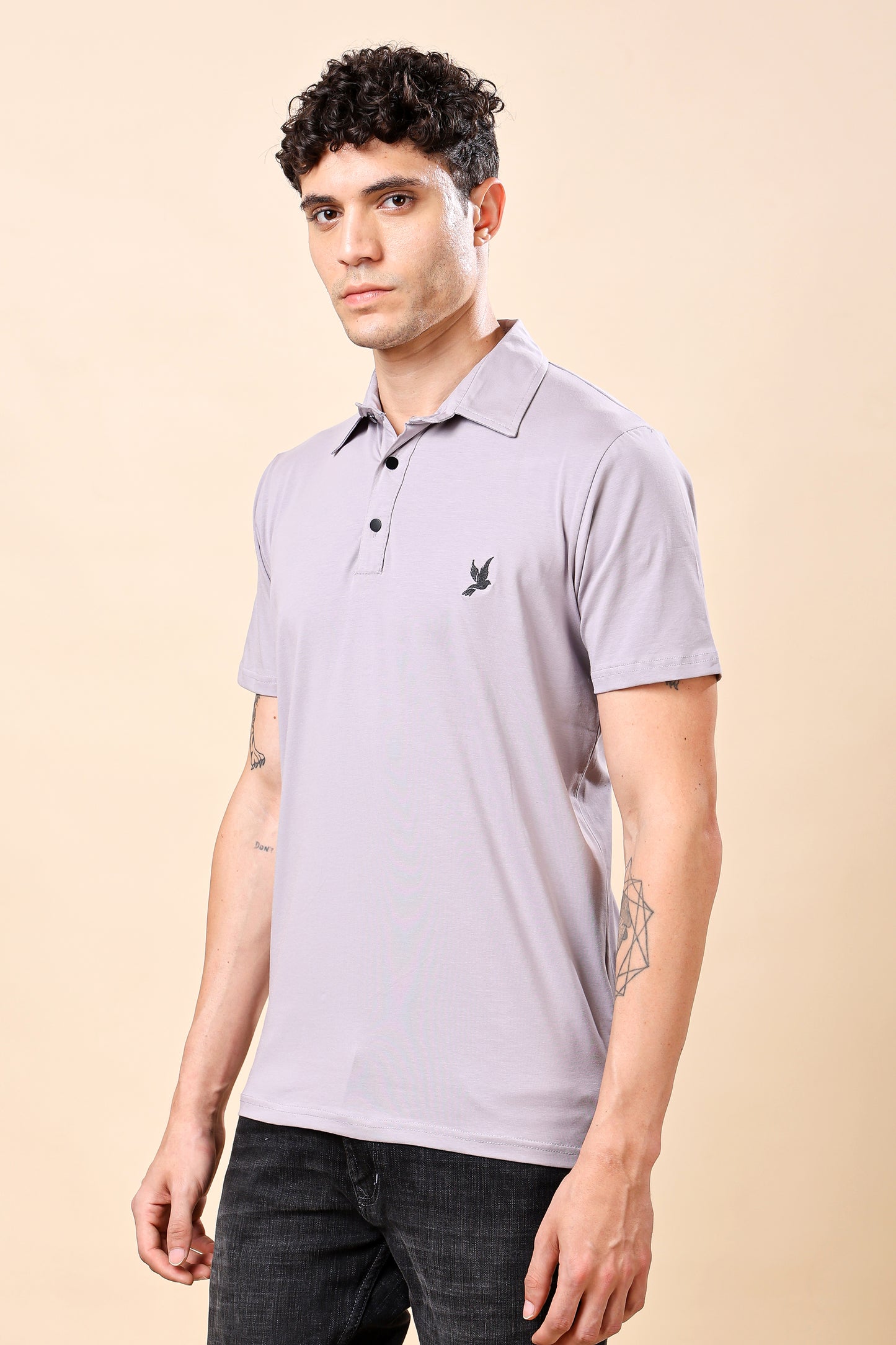 Light Lavender Grey Polo Shirt – Effortless Everyday Style
