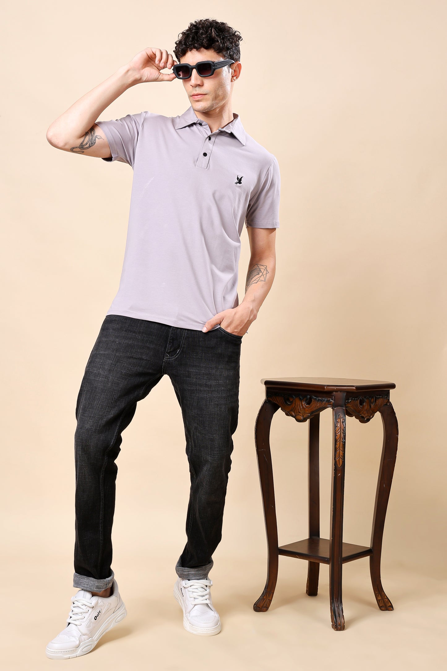 Light Lavender Grey Polo Shirt – Effortless Everyday Style