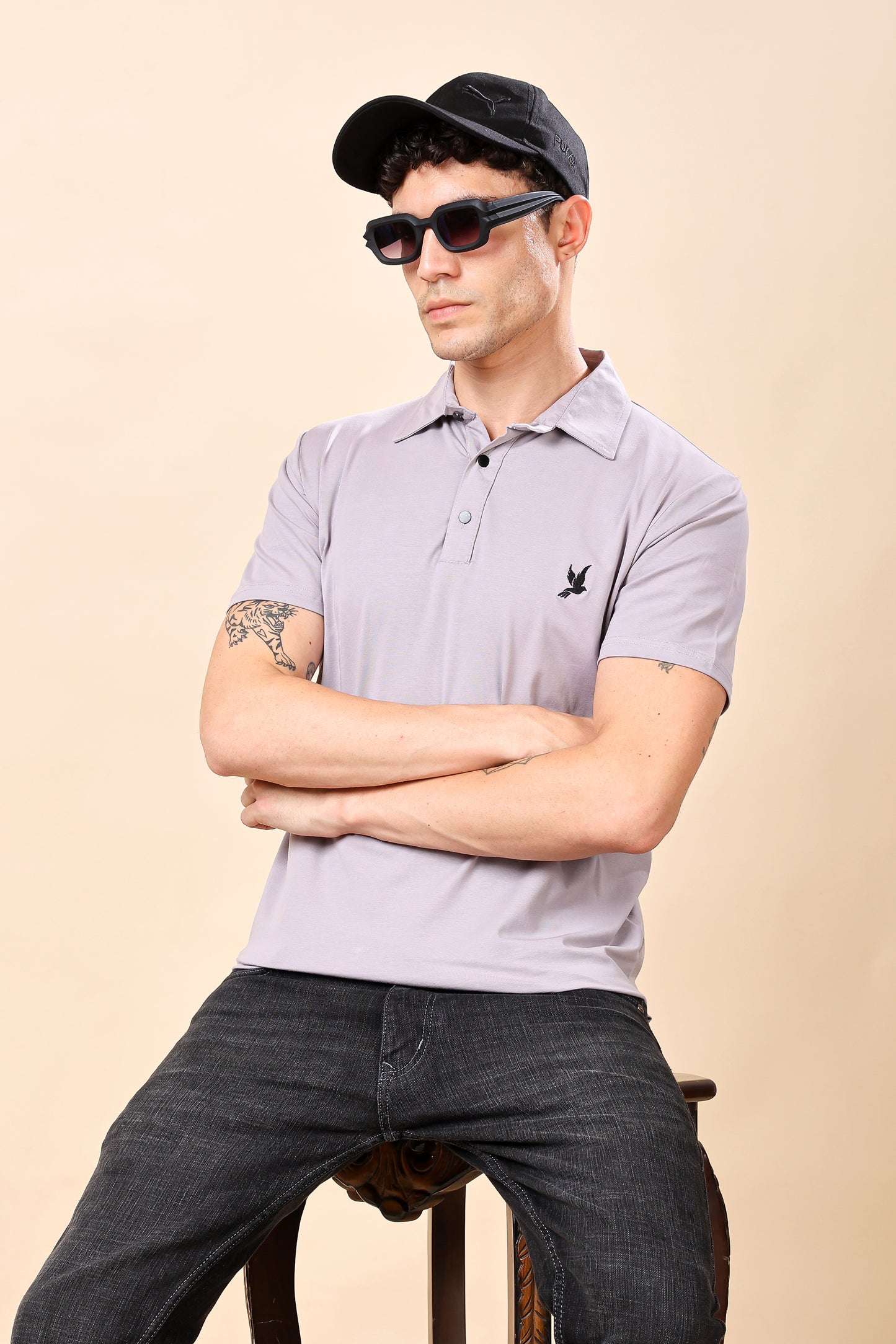 Light Lavender Grey Polo Shirt – Effortless Everyday Style