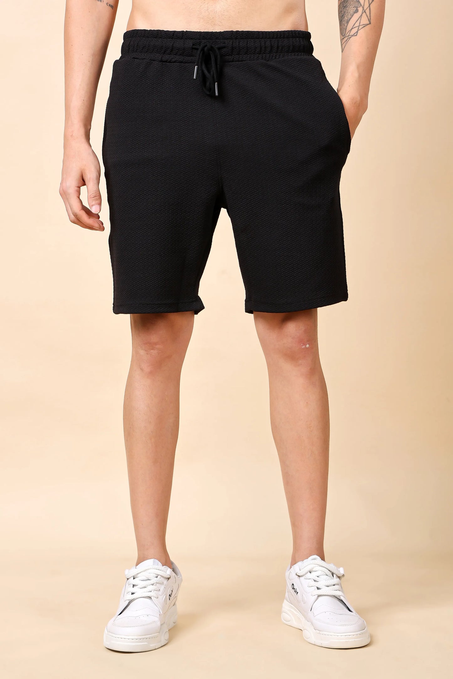 Men’s Black Co-ord Set (T-Shirt & Shorts)