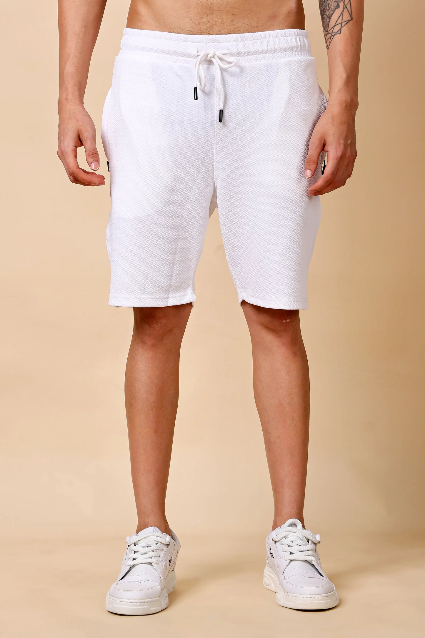 Men’s White Co-ord Set (T-Shirt & Shorts)