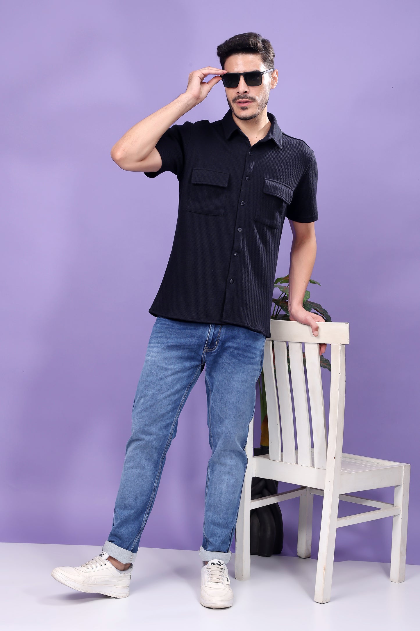 Black Utility Shirt – Minimalist Design, Maximum Impact