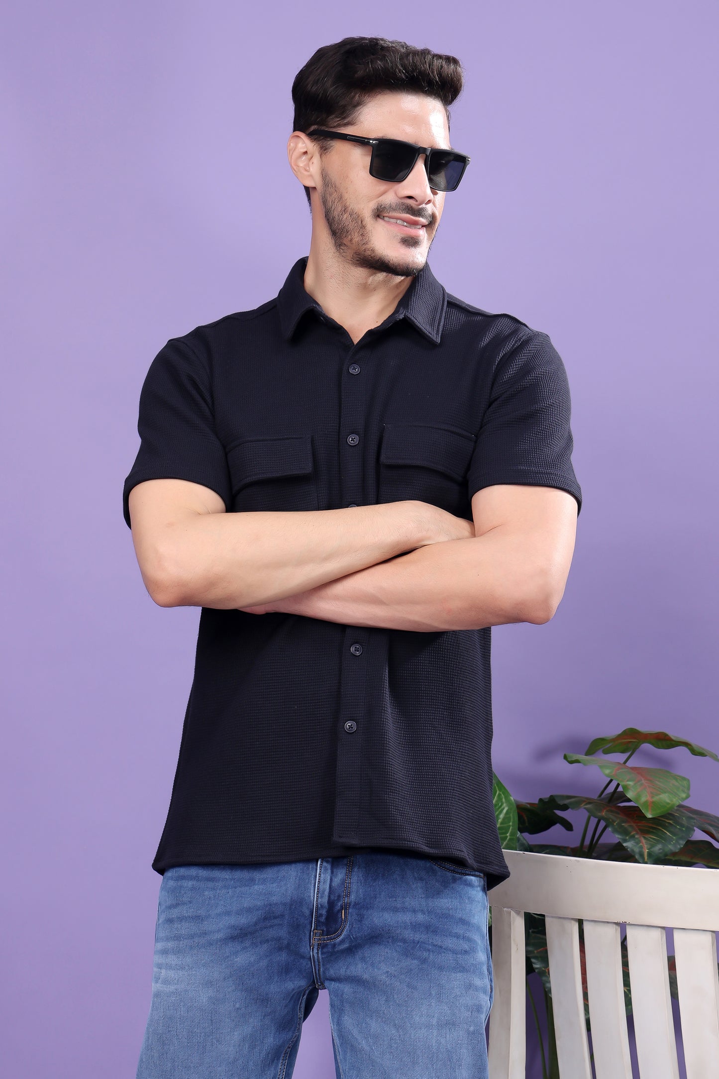 Black Utility Shirt – Minimalist Design, Maximum Impact