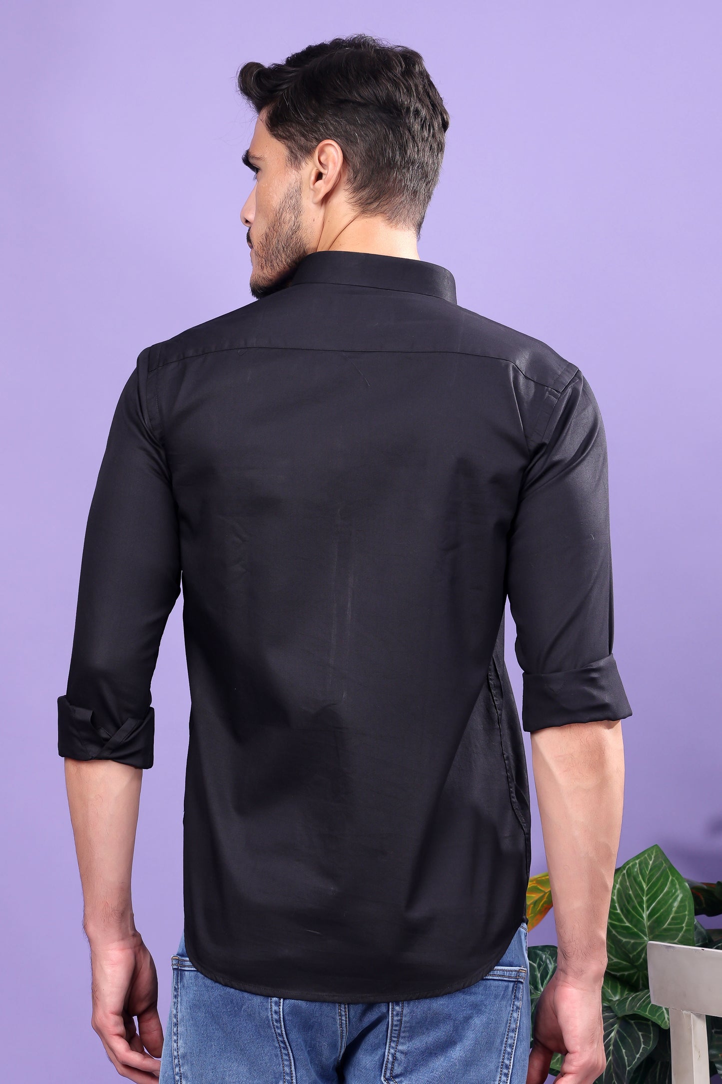 Black Textured Utility Shirt – Rugged Style, Urban Edge