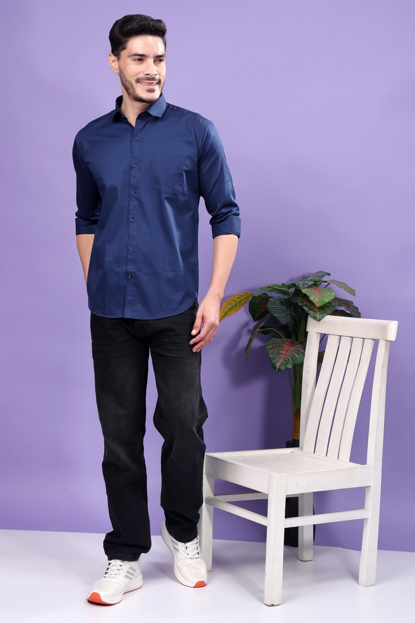 Navy Blue Formal Shirt – Sophisticated Elegance, Versatile Styling