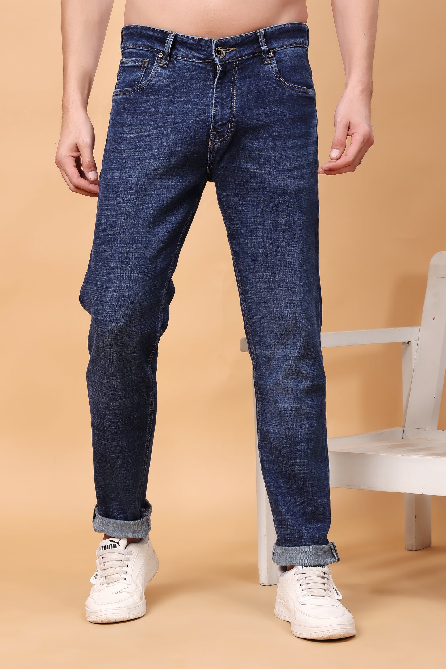 Midnight Blue Raw Selvedge Straight Leg Jeans