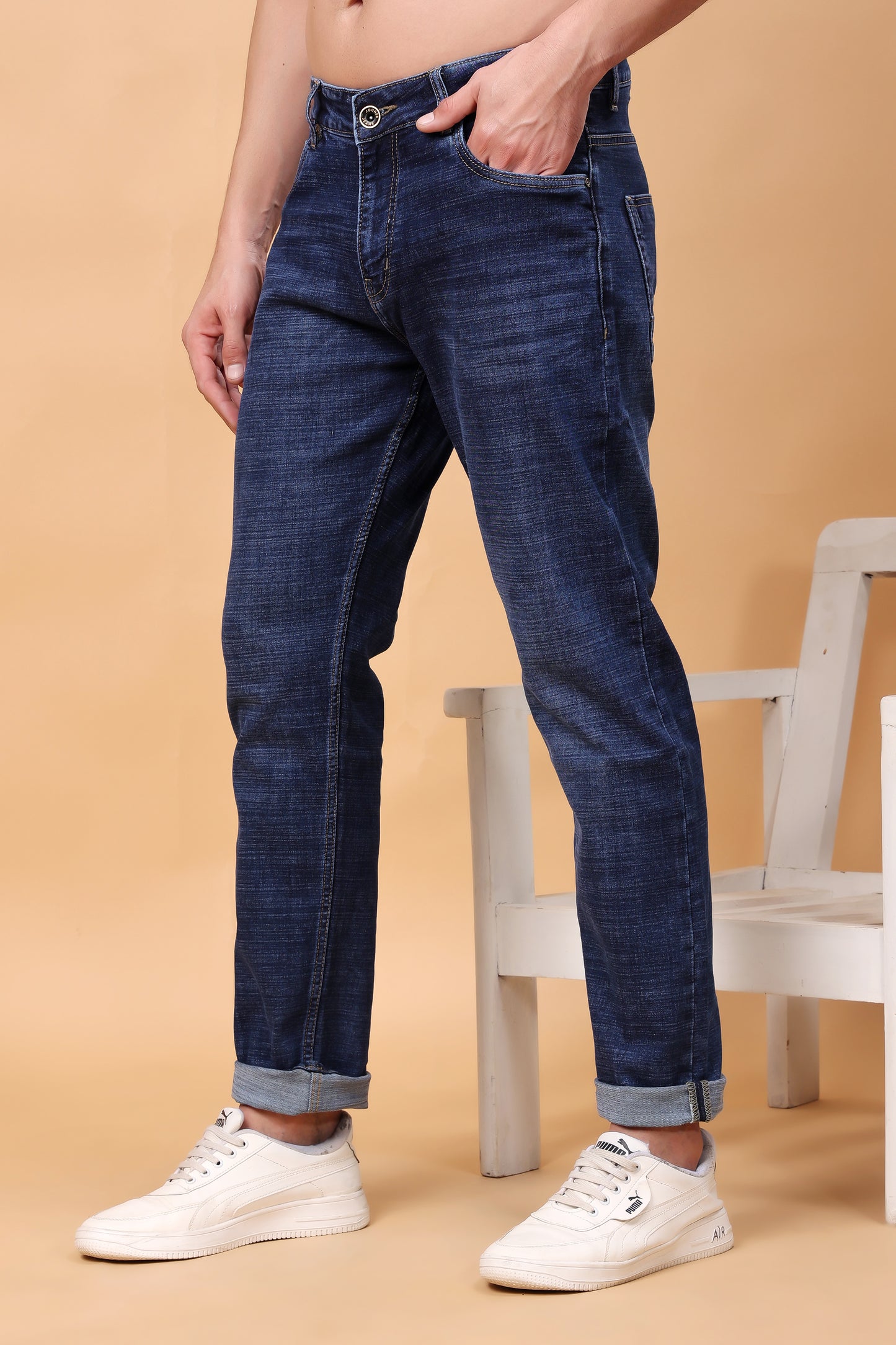 Midnight Blue Raw Selvedge Straight Leg Jeans