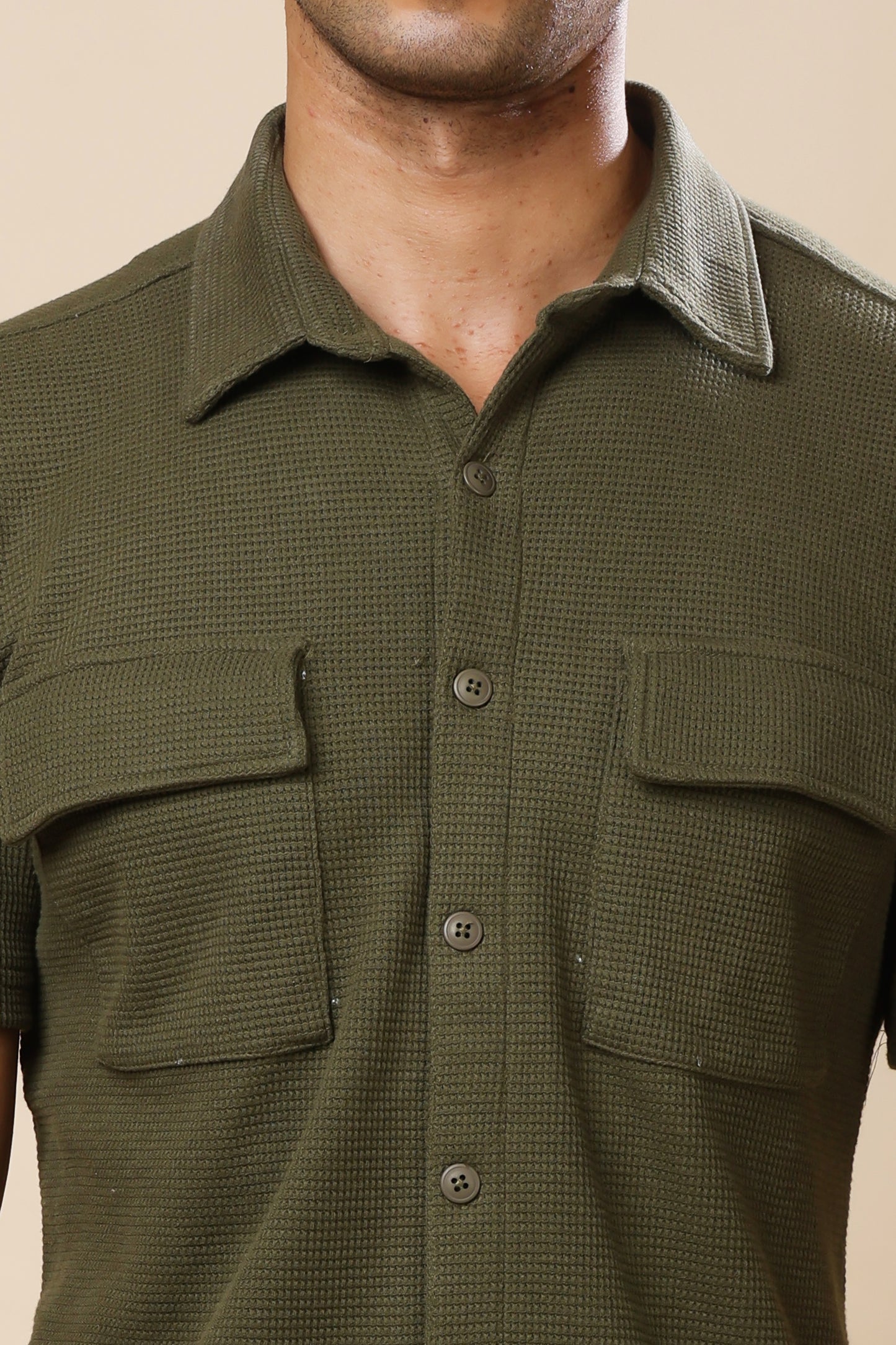 Olive Green Utility Shirt – Functional Style, Urban Edge