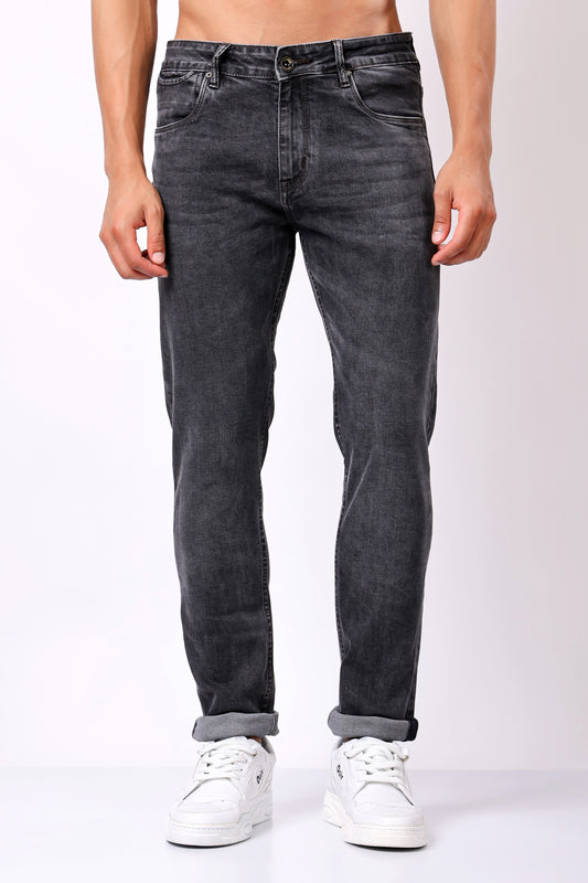 Vintage Washed Charcoal Grey Denim Jeans