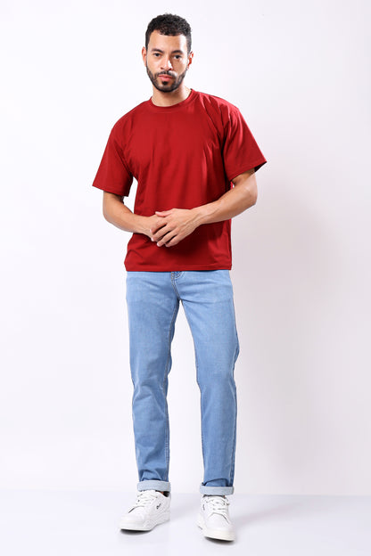 Classic Light Wash Straight-Leg Denim Jeans
