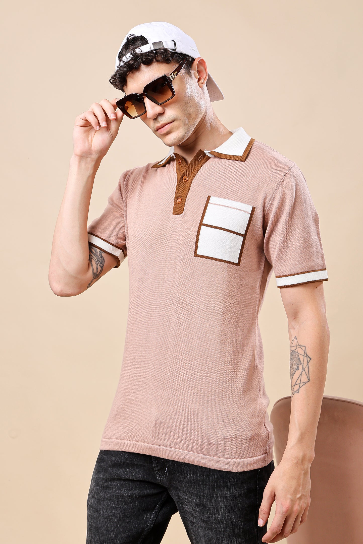 Retro Contrast Polo Shirt – Classic Meets Contemporary