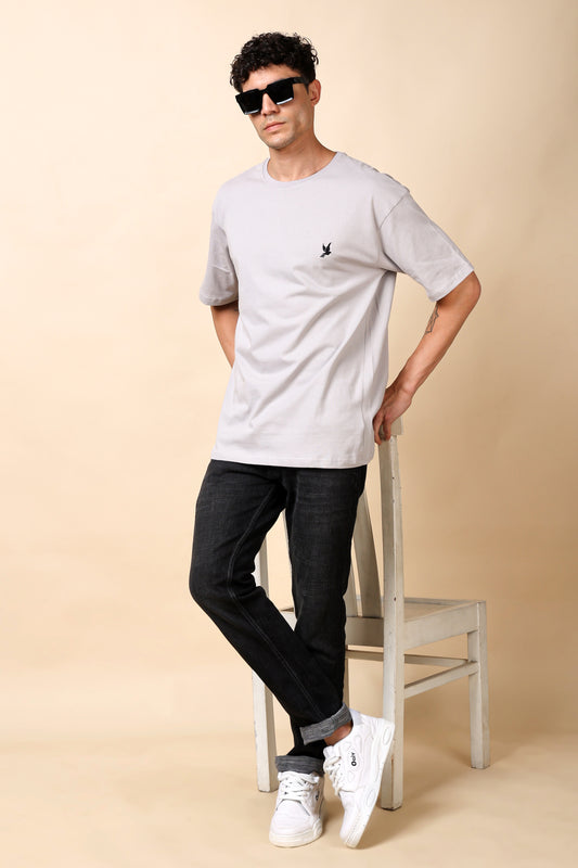 Light Grey Oversized T-Shirt – Casual Comfort, Modern Edge
