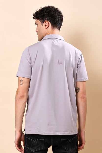 Light Lavender Grey Polo Shirt – Effortless Everyday Style