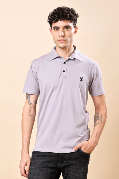Light Lavender Grey Polo Shirt – Effortless Everyday Style