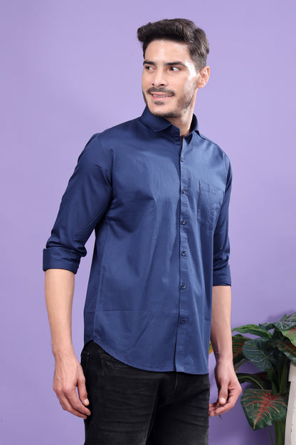 Navy Blue Formal Shirt – Sophisticated Elegance, Versatile Styling