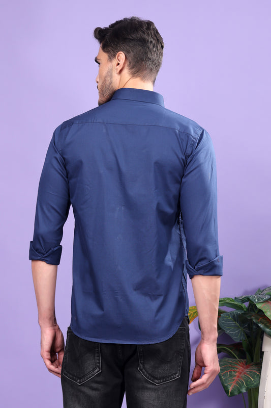 Navy Blue Formal Shirt – Sophisticated Elegance, Versatile Styling
