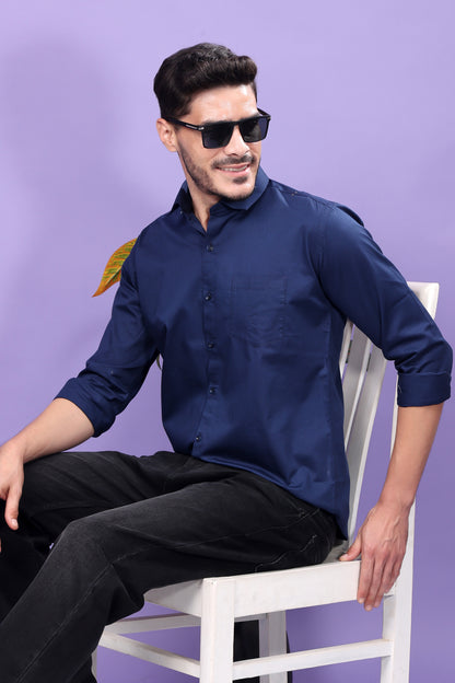 Navy Blue Formal Shirt – Sophisticated Elegance, Versatile Styling