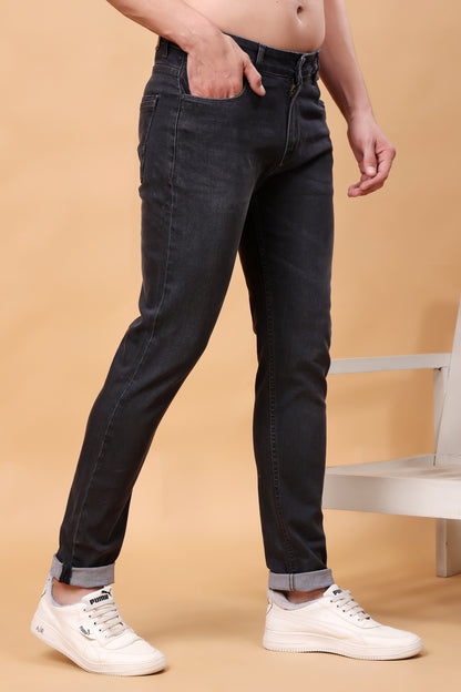 Vintage Washed Charcoal Black Denim Jeans