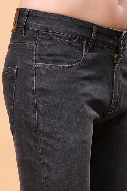Vintage Washed Charcoal Black Denim Jeans