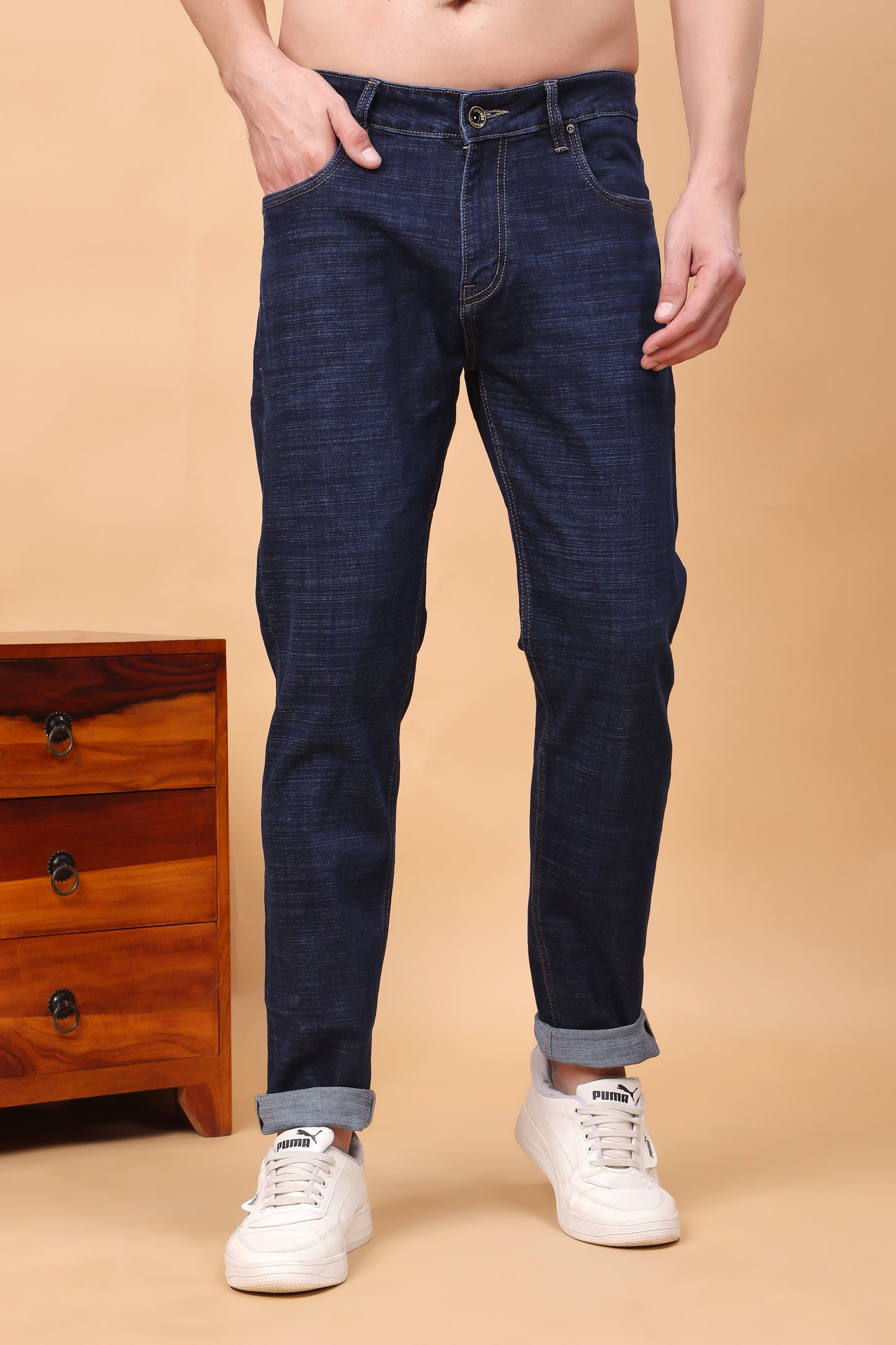 Premium Dark Wash Slim Fit Denim Jeans