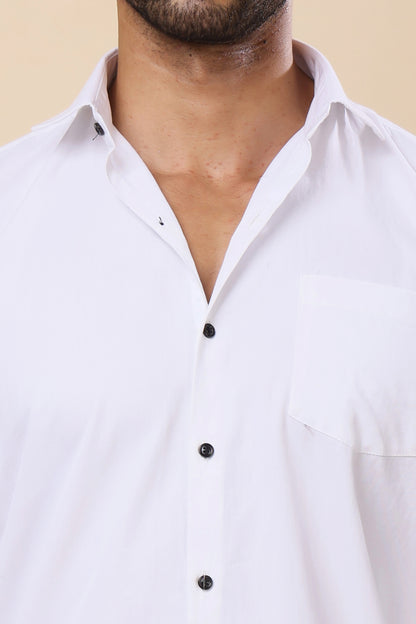 Classic White Slim-Fit Shirt – Timeless Everyday Essential