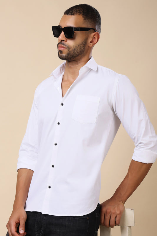 Classic White Slim-Fit Shirt – Timeless Everyday Essential