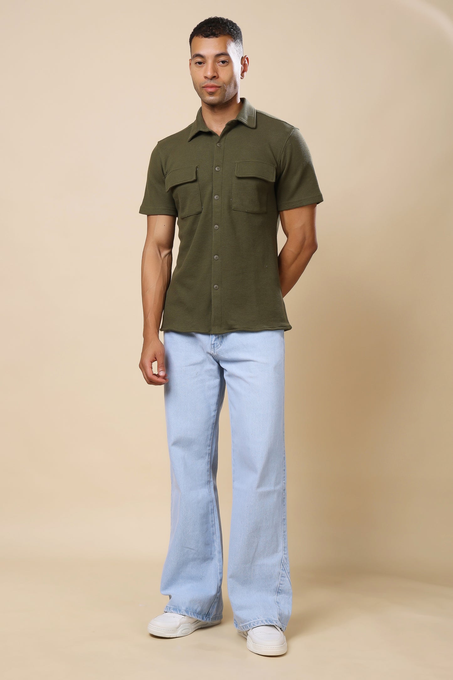 Olive Green Utility Shirt – Functional Style, Urban Edge